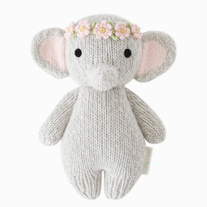 Baby Elephant - Blush Floral - Cuddle + Kind