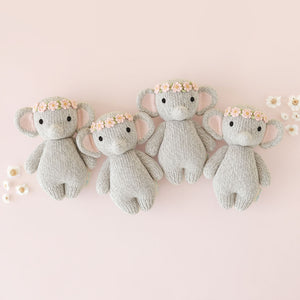 Baby Elephant - Blush Floral - Cuddle + Kind