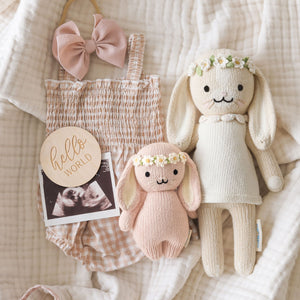 Baby Bunny - Rose with Ivory Floral - Cuddle + Kind