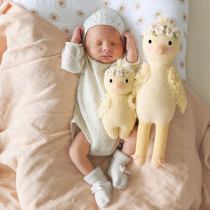 Baby Duckling - Ivory Floral - Cuddle + Kind