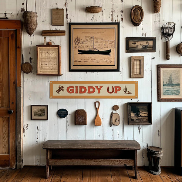 Giddy Up Felt Sign Banner - Benoit's Design Co.