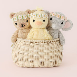 Baby Honey Bear - Ivory Floral - Cuddle + Kind