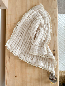 The Mini Comforter - 9 Layer Gauze Blanket - Dummy Holder - Oat