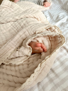 The Heirloom Blanket - 9 Layer Gauze Blanket - Oat