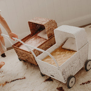 Rattan Strolley - Dolls Pram - Olli Ella