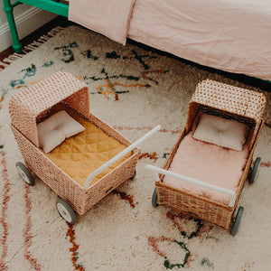 Rattan Strolley - Dolls Pram - Olli Ella
