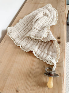 The Mini Comforter - 9 Layer Gauze Blanket - Dummy Holder - Oat