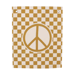 Checkered Peace Banner - Imani Collective