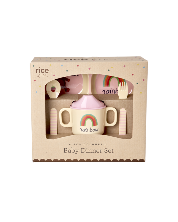Baby Dinner Set - ABC Pink - Gift set - Rice Kids