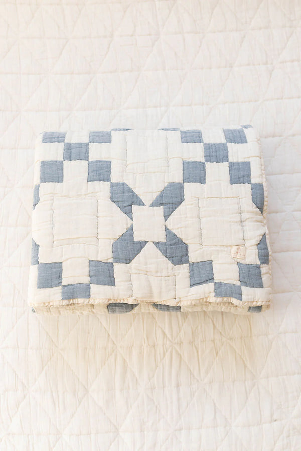 Cottage Patchwork Quilt - Twin Size - Bluebelle - New Grain