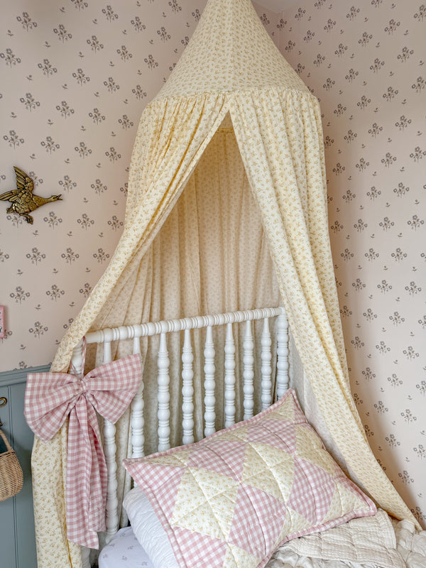 Floral Bed Canopy - Buttercream Bloom