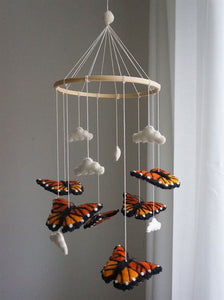 Butterfly Baby Mobile - Orange - Gamcha