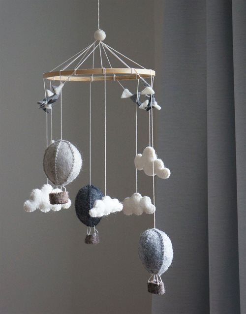 Hot Air Balloon Baby Mobile - Grey - Gamcha – Pine + Pear co.