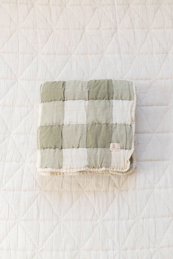 Heritage Plaid Patchwork Quilt - Basil - New Grain