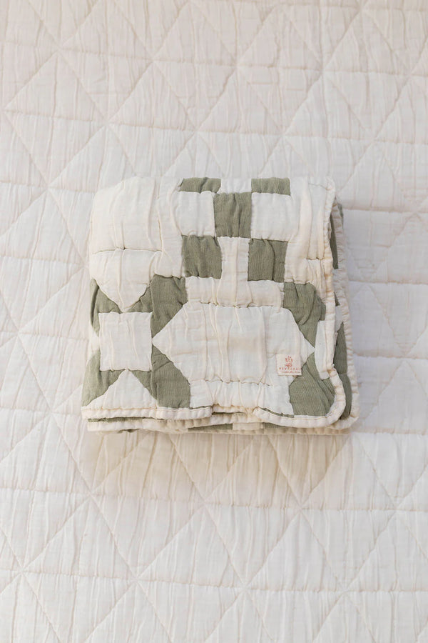 Cottage Patchwork Quilt - Basil - New Grain