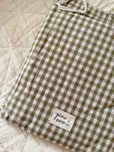 Gingham Bed Canopy - Farmhouse Dusty Green