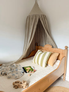 Gingham Bed Canopy - Farmhouse Dusty Green