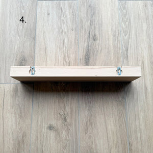 SECONDS - Scallop Shelf - Scalloped Edge Natural Wooden Shelving - Pine + Pear