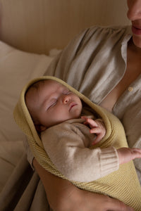 Hvid Knitted Baby Cocoon Merino Wool