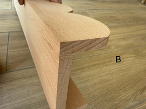 SECONDS - Scallop Shelf - Scalloped Edge Natural Wooden Shelving - Pine + Pear