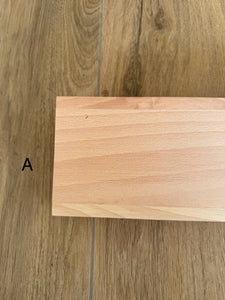 SECONDS - Scallop Shelf - Scalloped Edge Natural Wooden Shelving - Pine + Pear