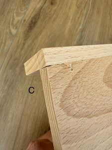 SECONDS - Scallop Shelf - Scalloped Edge Natural Wooden Shelving - Pine + Pear