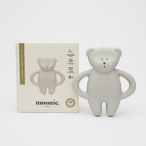 Natural Rubber Teether - Moonie Bear - Grey