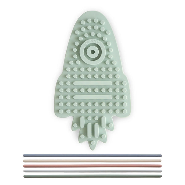 Silicone Sensory Threading Toy - Rocket - Mushie