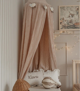 Bed Canopy - Beige Stripes