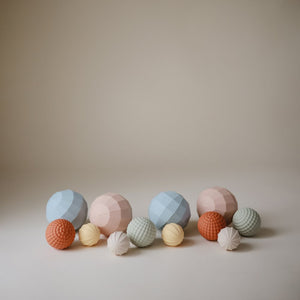 Nesting Spheres Sensory Toy - Blush - Mushie