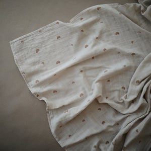 Organic Cotton Muslin Swaddle Blanket - Rainbow - Mushie