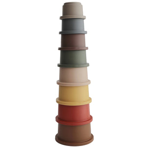 Stacking Cups Toy - Mushie (Various Colours)