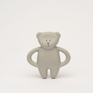 Natural Rubber Teether - Moonie Bear - Grey