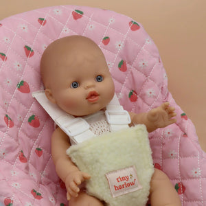 Dolls Car Seat - Strawberry Picnic - Tiny Harlow