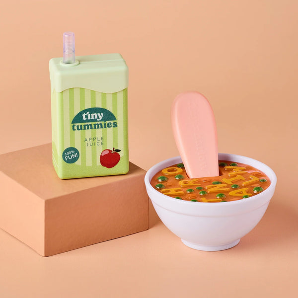 Tiny Tummies - Alphabet Soup Bowl & Apple Juice Box Set - Tiny Harlow