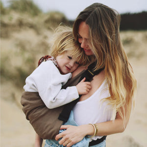 Toddler Hip Carrier - Brown Linen - Wildride