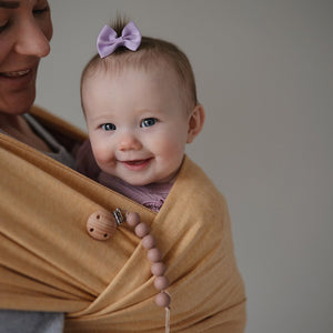 Baby Carrier Wrap Sling - Mustard Melange - Mushie