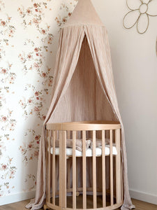 Bed Canopy - Beige Stripes