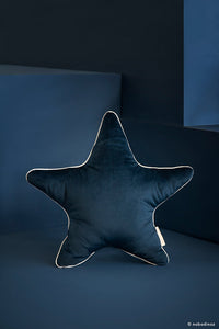 Aristote Star Velvet Cushion - Night Blue - Nobodinoz