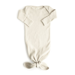 Ribbed Knotted Baby Gown - Mushie
