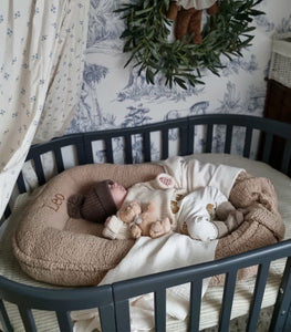 Personalised Teddy Boucle Baby Nest - Beige