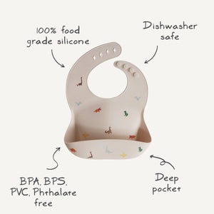 Silicone Baby Bib - Vanilla Confetti - Mushie