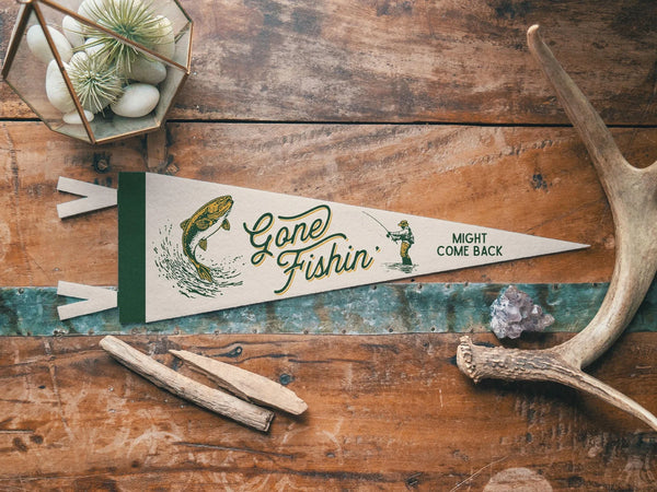 Gone Fishin' Pennant - Benoit's Design Co.