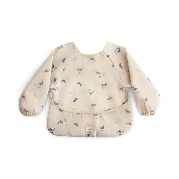 Long Sleeve Bib - Whales - Mushie