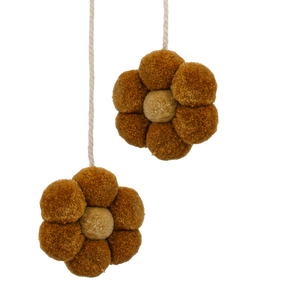 Pompon Daisy Baby Mobile - Mustard