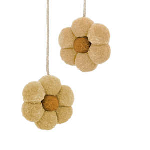 Pompon Daisy Baby Mobile - Sand