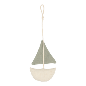 Linen Sailboat Hanger - Sage