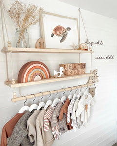 Double Swing Shelf with Clothes Rail
