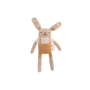 Main Sauvage -Bunny Knit Toy - Mustard Overalls