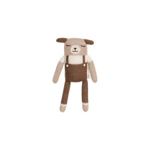 Main Sauvage - Puppy Knit Toy - Nut Overalls
